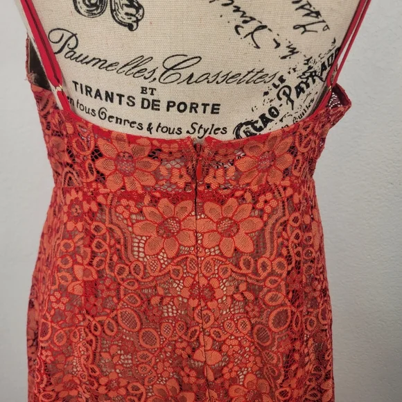 For Love And Lemons Red Lace Maxi Dress - Picture 10 of 15
